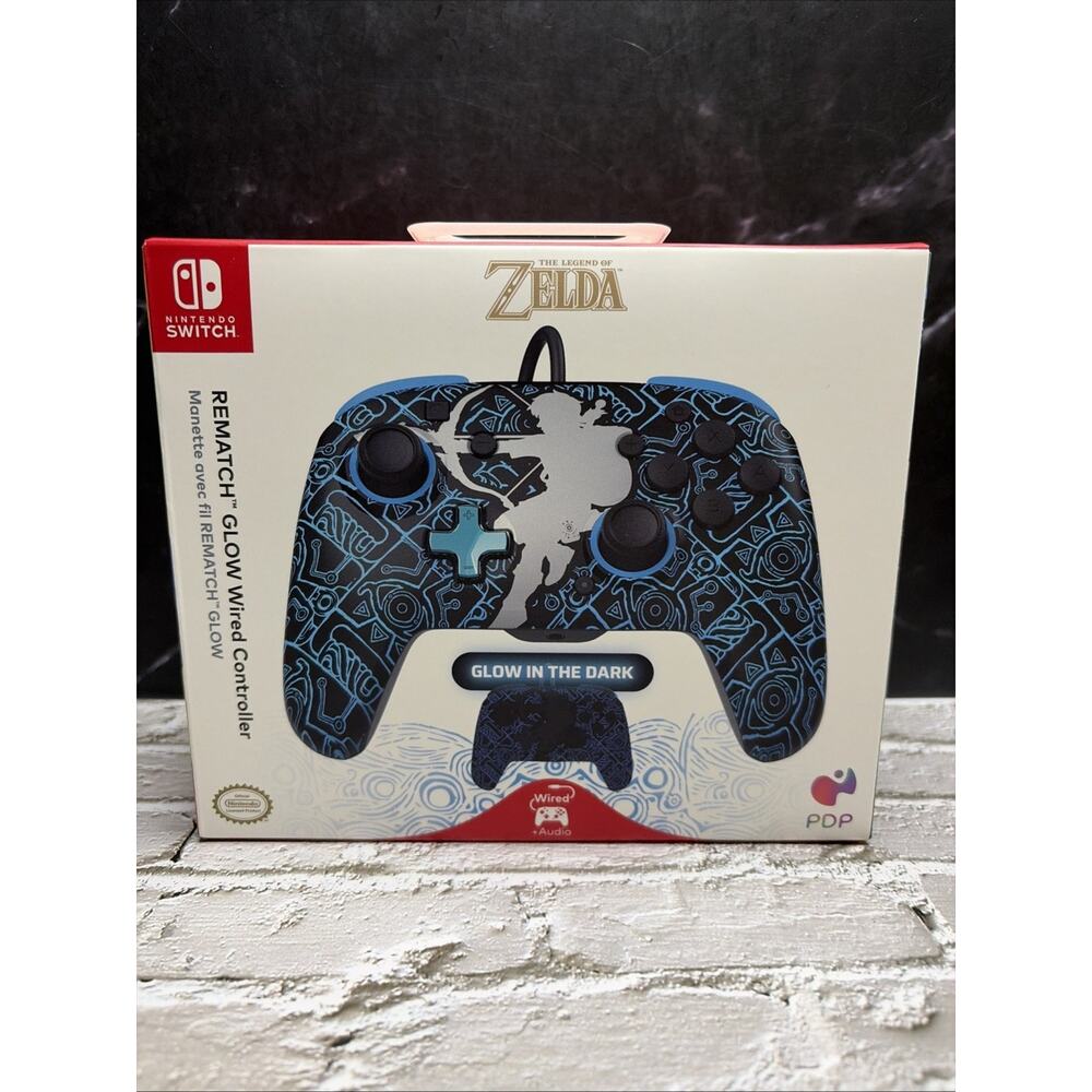 Nintendo Switch PDP Rematch Wired Controller Zelda Glow In The Dark New Sealed